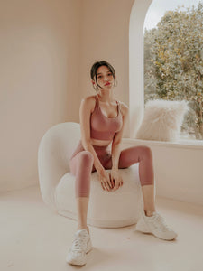 NU Concept 肌能衣研製所 FIR 美敷肌能壓力褲－七分-沙漠玫瑰粉，壓力褲首選品牌！